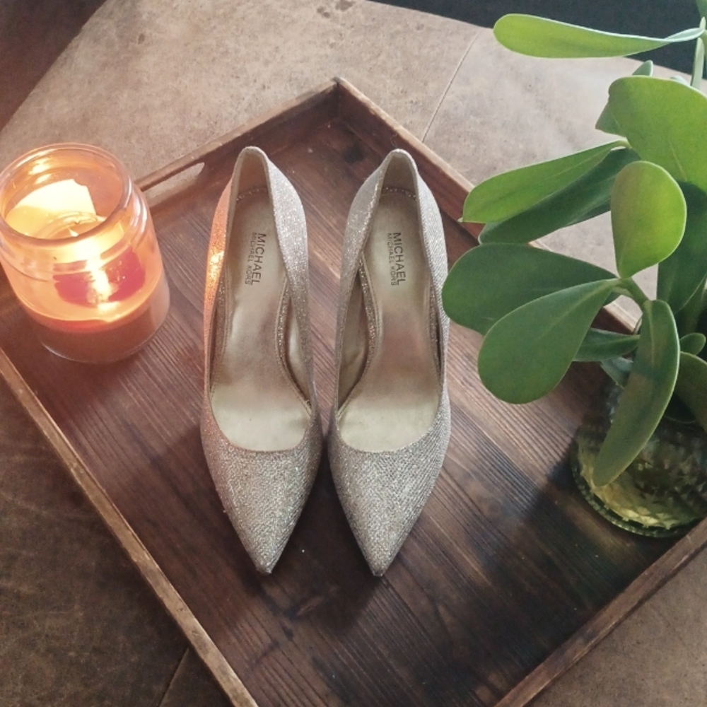 Gold MK heels